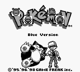 Pokemon Blue Before Elite Title Screen